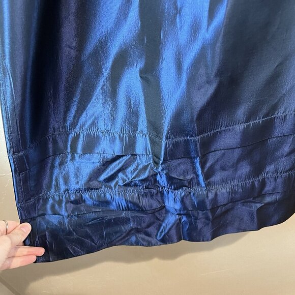 Vintage 1980s Laura Ashley Midnight Blue Princess Dress Evening Gown‎ Prom Event - Picture 7 of 10